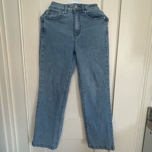 High-rise straight leg jeans, size 2-4